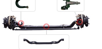 front axle assembly  Made in Korea